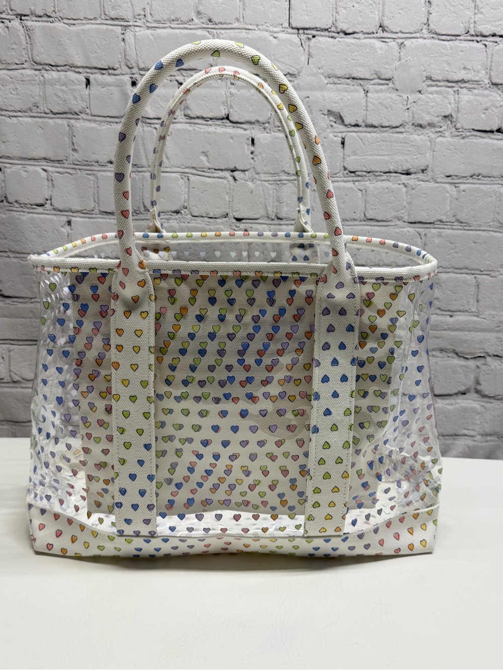 Roller Rabbit Multicolor Heart Clear Tote - Picture 2 of 12
